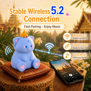 Altavoz Inalámbrico con Forma de Elefante Estilo Tailandés, 2 en 1, Soporte para Teléfono, BT5.2, Buen Sonido, Diseño Animado y Lindo, Portátil - Product Image 4