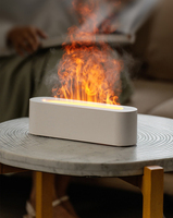 Nouveau Portable USB Coloré Flamme Mini Ménage Brume Fraîche Arôme Huile Essentielle Diffuseur H2O Air Feu Flamme Humidificateur pour Voitures