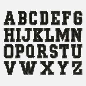 Patchs brodés en chenille autocollants à <span class=keywords><strong>coudre</strong></span> ou à coller, 26 lettres de l'alphabet, pour vêtements, vente en gros - Product Image 3
