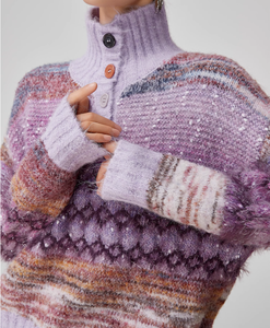 Di alto livello 2025 nuovo maglione da donna a righe morbide e delicate a strisce sfumate da donna - Product Image 4