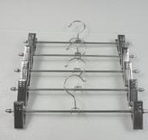 Metal PVC Coated Pants <b>Hanger</b> with Anti-Slip Clips, Non-Rust Metal Trouser <b>Hanger</b> for Clothing Store Garment Display - Product Image 4