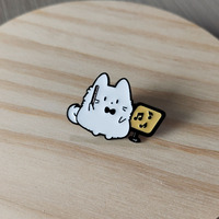 Adorable épingle en émail chat musical Idéal pour les amateurs de musique de chat en chat blanc de mode mignon avec un nœud papillon et une musique jaune