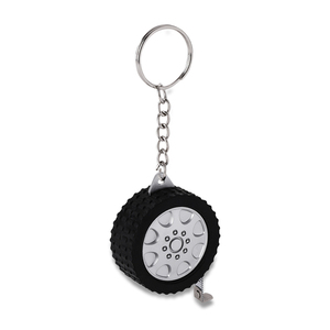 Cinta métrica de sublimación OEM personalizada al por mayor de 3 pies con llavero en forma de neumático y función de medición de 1 m - Product Image 6