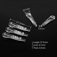 Clips de vêtement en plastique transparent en forme de U pour l'emballage des chemises, marque JY