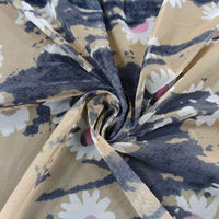 Tissu en maille tricotée respirant et extensible, imprimé numérique floral personnalisé, Spandex/Nylon léger uni