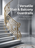 Maßgefertigtes Wasserdichtes Verzinktes Eisen-Handlaufgeländer Rostfreies Treppengeländer Balustrade für Moderne Haus-Treppen & Balkone