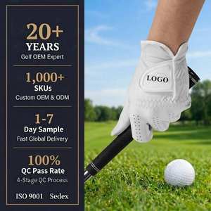 Wholesale Golf <b>Gloves</b> Manufacturer Custom Logo Cabretta <b>Leather</b> Golf <b>Gloves</b> for <b>Men</b> - Product Image 1