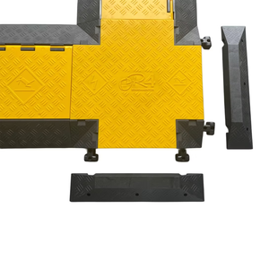 2 And 5 Channels Speed Bumps Cable Protector Cover 30Mm Heavy Duty Driveway Rubber Load Cable Protector For Sale - Product Image 4
