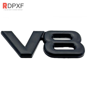 Juego de emblema de coche V8 V6 personalizado-Insignia de motor, emblema de coche universal, logotipo de maletero trasero de metal para modificación de vehículos - Product Image 4