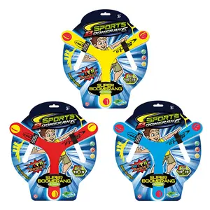 Crianças brinquedos ao ar livre jogar disco voador plástico retorno bumerangue brinquedo Esporte Boomerang para Ouydoor Playing