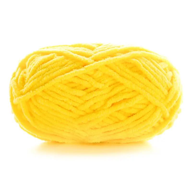 Wholesale Velvet Blanket Yarn 100% Polyester Fluffy Hand Knitting Thick Bulky Chunky Chenille Yarn