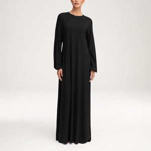 Nouvelle arrivée, style basique, manches longues, sous-vêtement, col, robe musulmane, <span class=keywords><strong>djellaba</strong></span>, automne/hiver, printemps, abaya pour les prières, les mariages - Product Image 6