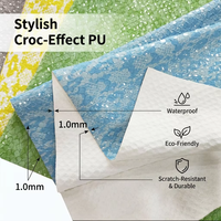 Cuir effet croco écologique de luxe |   Tissu en microfibre PU de qualité supérieure pour sacs à main de créateurs et collections de mode de boutique