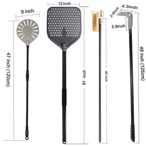 9/12/14/16 pouces en alliage d'aluminium carré dur Film Pizza Flip <span class=keywords><strong>Pelle</strong></span> <span class=keywords><strong>Four</strong></span> Brosse Paquet Européen <span class=keywords><strong>Pelle</strong></span> Commercial - Product Image 1