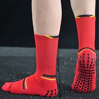 Nouvelles Chaussettes de Football Athlétiques Antidérapantes 2026 de Qualité Supérieure avec Logo Personnalisé en Spandex/Nylon/Coton, Écologiques et à Séchage Rapide