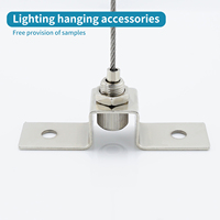 Support de signalisation réglable en gros pour usine, accessoires de plafond suspendu avec pince à câble, facile à installer
