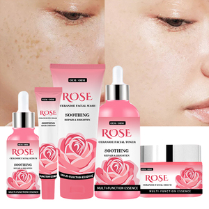 Etiqueta privada Natrual Rose Facial Skin Care Set Ceramide Smoothing Face Brightening Hidratante Calmar Repair Skin Care Set - Product Image 5