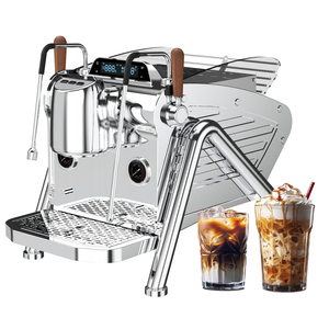 Máquina <span class=keywords><strong>de</strong></span> café Espresso semiautomática comercial profesional, cafetera <span class=keywords><strong>de</strong></span> capuchino con cabeza <span class=keywords><strong>de</strong></span> elaboración saturada con bomba <span class=keywords><strong>de</strong></span> agua importada - Product Image 1