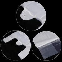 Lot de 1000 sacs en plastique blancs de taille moyenne et grande avec poignées pour restaurant, épicerie, poubelle