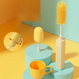 Cepillo para botellas de agua, cepillo para limpiar vasos, esponja de limpieza extraíble para bebé - Product Image 2