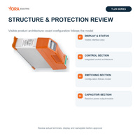 Condensador de Potencia Inteligente YLZNSSmart 450V 20kvar, Módulo Integrado de Compensación de Energía Reactiva Trifásico con Comunicación RS485