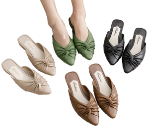 Zapatos de Mujer de PVC de Alta Calidad, Nuevos, de Verano y Otoño, Transpirables, con Punta, de Color Puro, Casuales, de Lujo, para Uso Diario - Product Image 1