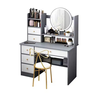 Tavolo da Toeletta Indiano all'Ingrosso con Specchio e Sgabello per Camera da Letto di Lusso in Legno Stile Reale - Product Image 2