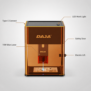 DAJA DJ6 Pro 5W लेजर एन्ग्रेवर, लाइटबर्न और GRBL समर्थित, धातु एवं लकड़ी पर नक्काशी और कटिंग के लिए दोहरा प्रकाश स्रोत – नीला और आईआर लेजर - Product Image 1