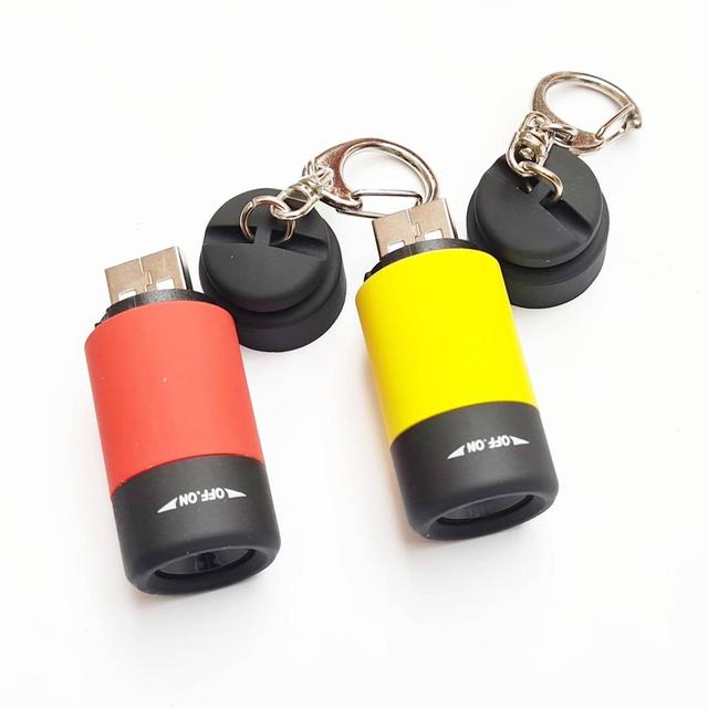 Hot Selling Super Mini LED Light 0.3W 25Lum Portable Flashlight Outdoor Waterproof USB Chargeable Keychain Torch Lamp Light