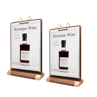 Support de table robuste de qualité supérieure pour affichage de menu, panneau à feuilles mobiles, avec anneau métallique pour menu, liste de prix, restaurant, café