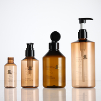 Nouvelles bouteilles en plastique PET ambré de 60/170/350/450 ml avec bouchon à clapet/pompe à lotion pour l'emballage de lotion corporelle