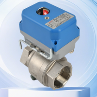 Vannes à boisseau sphérique électriques en acier inoxydable DN50 pour usine, haute température, contrôle OEM du débit d'eau marche/arrêt, produits chimiques industriels