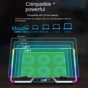 Base de Refrigeración para Portátil K19, Refrigeración por Agua, Silenciosa, de Plástico, Ventilador de Escape para Computadora, Soporte - Product Image 4