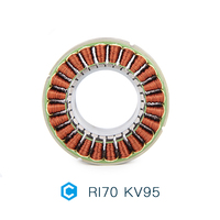 Motor BLDC sin marco CubeMars RI70 KV95, alto torque de 2.68 Nm, actuador de articulación de precisión para exoesqueleto humanoide y articulación de brazo robótico