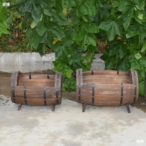 Grands pots à arbres de jardin d'extérieur, jardinage au whisky, plantes <span class=keywords><strong>en</strong></span> bois, <span class=keywords><strong>pot</strong></span> à fleurs, baril <span class=keywords><strong>en</strong></span> bois, jardinière - Product Image 3