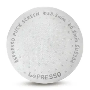 Écran de tamisage LePresso Precision Fit pour porte-filtre de 58 mm, en acier inoxydable SUS304, conçu pour une utilisation quotidienne intensive - Argent - Product Image 1