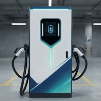 OCPP 1.6 60kW 240kW Pengisi Daya EV DC yang Dipasang di Lantai, Stasiun Pengisian Cepat CCS1 CCS2 GBT Dual Gun IP54 untuk Penggunaan Komersial