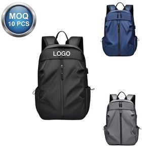 Zaino da Uomo con Logo Personalizzato, 10 Scomparti, Grande Capacità, per Viaggi e Computer Portatile, con Porta USB - Product Image 1