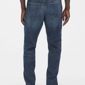 Jeans de Moda Otoñales Casuales de Pierna Recta y Corte Holgado para Hombre, Pantalones de Mezclilla Azul Oscuro con Cinco Bolsillos - Product Image 2