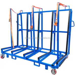 Factory Customize 2200-5500 Lb Single Double Side Safe Storage Transport Rack Trolley For Glass Plate Stone Slab