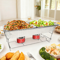 Ensemble de réchauds à buffet jetables en fil métallique, 33 pièces, très vendu, pour réchauffer les aliments, idéal pour les fêtes en plein air