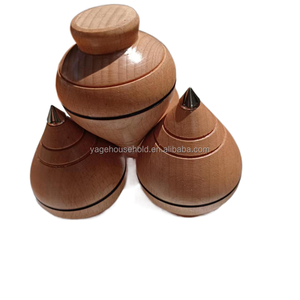 Trottola rotante per bambini in legno di faggio giocattoli per bambini artigianato in legno giocattoli giroscopici in legno per bambini - Product Image 3