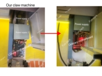 Machine à poupées en peluche à monnayeur avec carte mère standard, en plastique, garantie 1 an