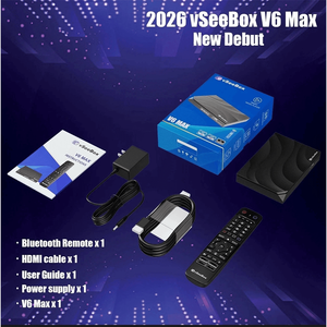 TV Box Ultra HD 8K WiFi6 Quad Core Android 14 VSEEBOX V6 Max de Alto Rendimiento para Entretenimiento en el Hogar - Product Image 1