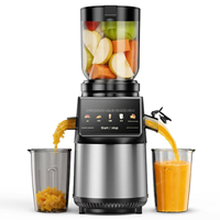Automatische pulp-afvoer slowjuicer 200W roestvrijstalen sapcentrifuge, 6 messen, eenvoudige bediening, 1 jaar garantie voor thuisgebruik
