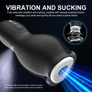 Echte Maschine zum saugen von Männern Masturbationsbecher Tiefe Kehle Vibration automatische Penis-Masturbatoren Sexspielzeug für Erwachsene Männer