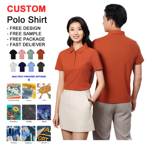 Unisex Custom Polo Shirt 100% Cotton Work Uniform with Custom Logo Print for Company Bank Government Group