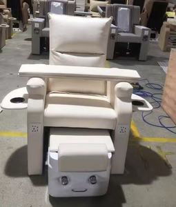 Kit de salon haut de gamme noir et gris comprenant un fauteuil de pédicure, un fauteuil de coiffure, une unité de lavage et une table de manucure - Product Image 6