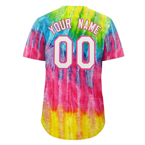 Origineel ontwerp Kleurenserie Op maat gemaakt honkbalshirt Met hittetransfer bedrukt Ademend 100% polyester Team Club Jersey Stijlvol - Product Image 3