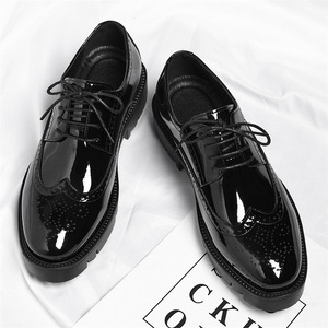 Chaussures en cuir décontractées pour hommes, chaussures en cuir à semelle épaisse augmentant la taille de 8 cm, chaussures habillées formelles pour affaires, chaussures de soirée - Product Image 2